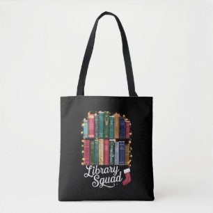 Tote Bag Équipe de lecture de la bibliothèque de Noël amate