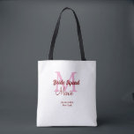 Tote Bag Équipe de mariée ajoutez nom monogramme demoiselle<br><div class="desc">beau design</div>