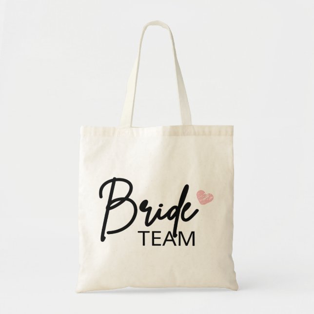 Tote Bag Équipe de mariée, cadeau Bridesmaid Party, Bachelo (Devant)