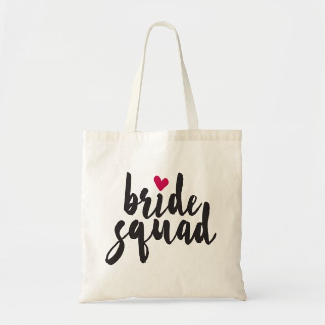 Tote Bag Équipe de mariée Coeur rouge (Devant)