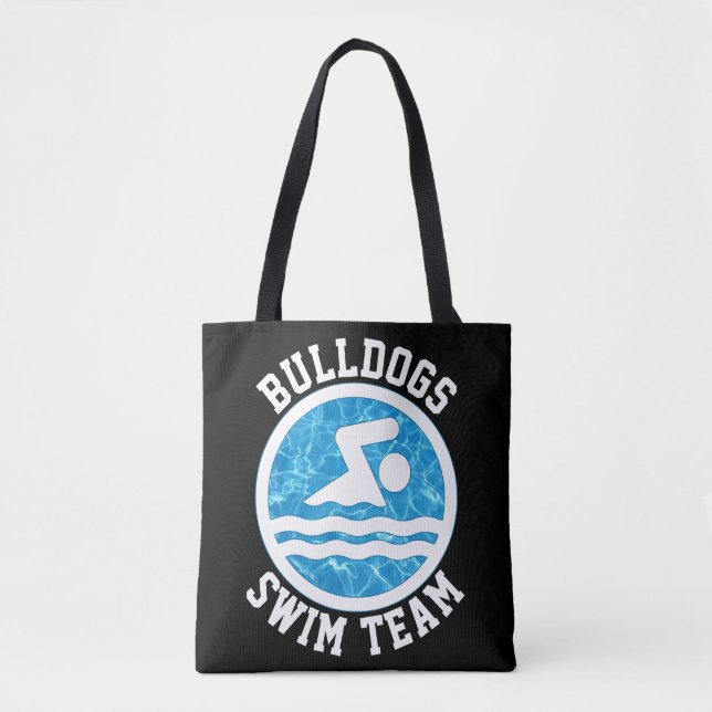 Tote Bag Équipe de natation nage et plongée personnalisés N (Devant)