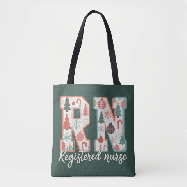 Tote Bag Équipe de Noël d'infirmière autorisée Infirmière a (Devant)