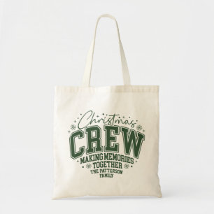 Tote Bag Équipe de Noël Nom de famille personnalisé