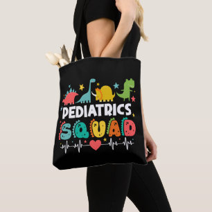 Tote Bag Équipe de pédiatrie Infirmière dinosaure Équipe mé
