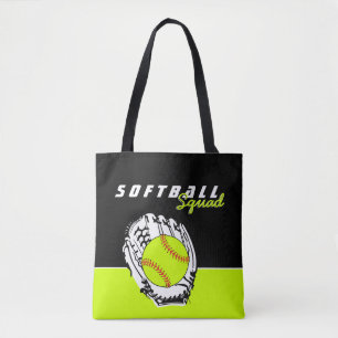 Tote Bag Équipe de softball personnalisée