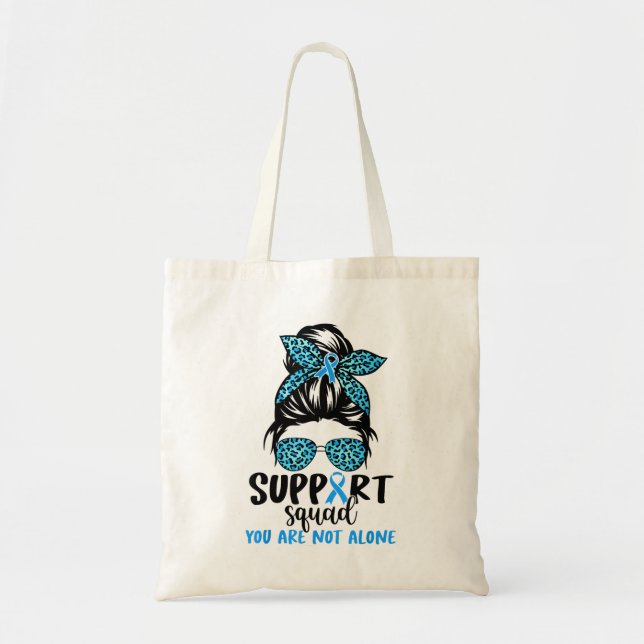 Tote Bag Équipe de soutien Blue Warrior Sensibilisation au  (Devant)