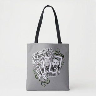 Tote Bag Équipe de suicide Cartes de lecture "Lucky You"