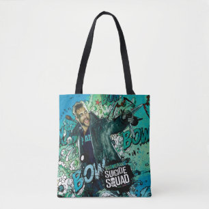 Tote Bag Équipe de suicide   Graffiti de caractères Boomera