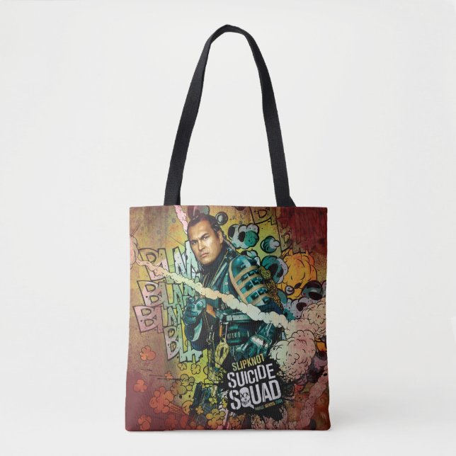 Tote Bag Équipe de suicide | Graffiti de caractères Slipkno (Devant)
