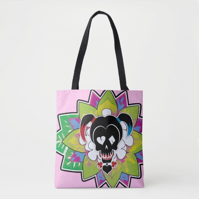 Tote Bag Équipe de suicide | Harley Quinn Crâne tatouage (Devant)