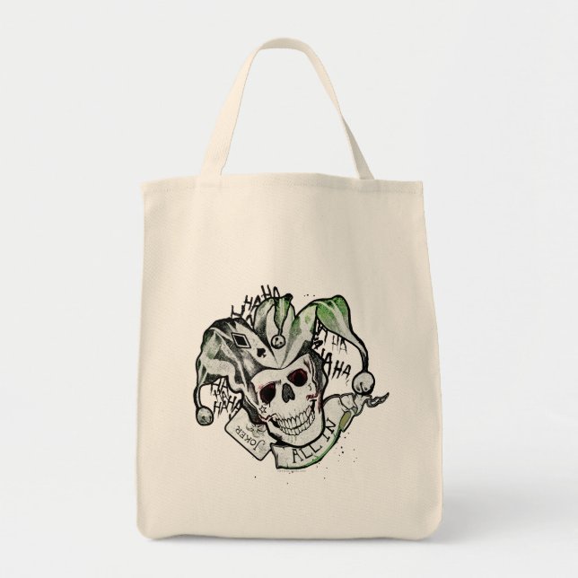 Tote Bag Équipe de suicide | Joker Crull "All In" Tattoo Ar (Devant)