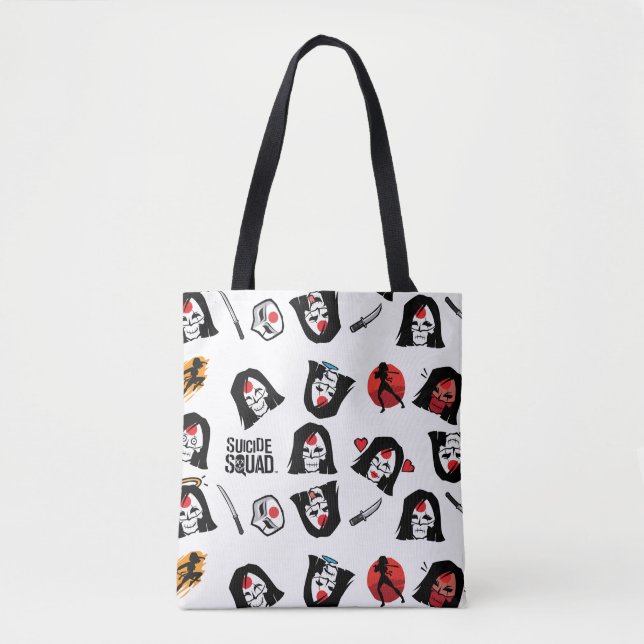 Tote Bag Équipe de suicide | Katana Emoji Motif (Devant)