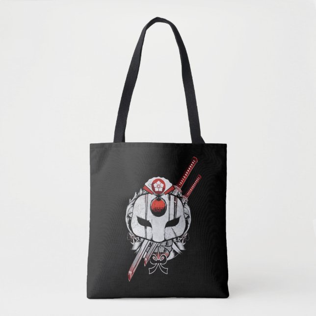 Tote Bag Équipe de suicide | Katana Masque & Epées Tatouage (Devant)