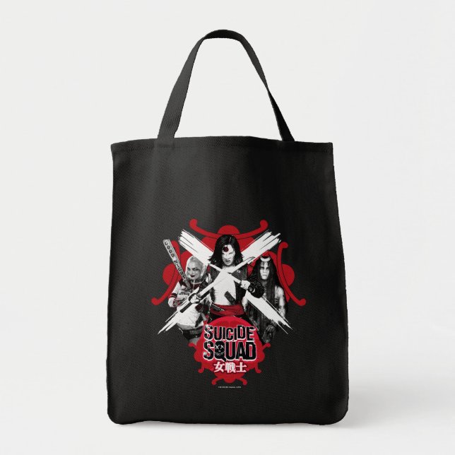 Tote Bag Équipe de suicide | Squad Girls "Female Warrior" (Devant)