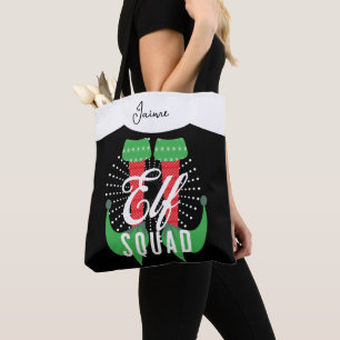 Tote Bag Équipe de talons elfes Noël vacances