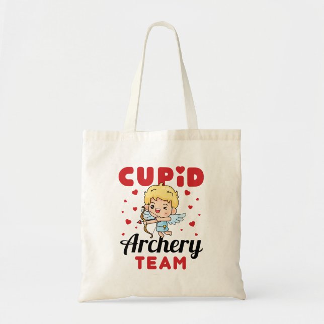 Tote Bag Équipe de tir à l'arc mignonne Saint Valentin (Devant)