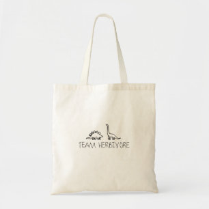 Tote Bag Équipe de Vegan Herbivore Cute and Funny Dinosaur
