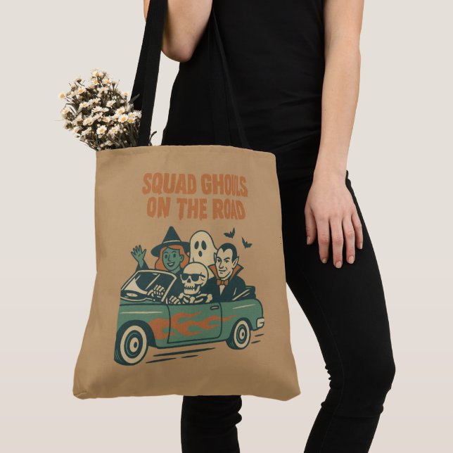 Tote Bag Équipe Halloween : Monstre en Route (De près)