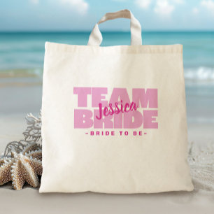 Tote Bag Équipe Mariée À Être Nom Enterrement de Vie de Jeu