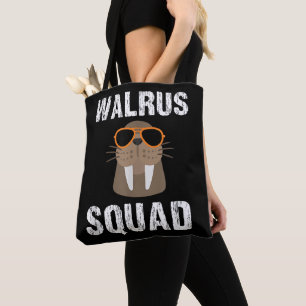 TOTE BAG ÉQUIPE MORSE MIGNON DRÔLE AMATEUR D'ANIMAUX MARINS