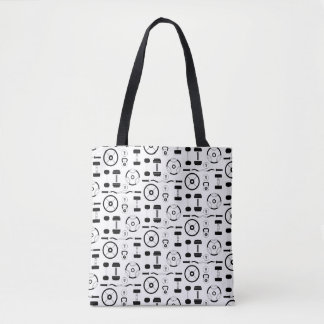 Tote Bag Équipement minimaliste De Salle De Sport Noire