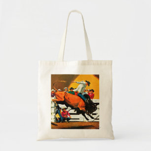 Tote Bag Équitation de Taureau par Fred Ludekens