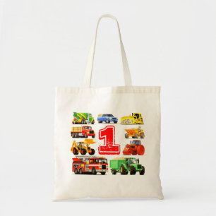 Tote Bag Ęr anniversaire de bébé de grands camions faits
