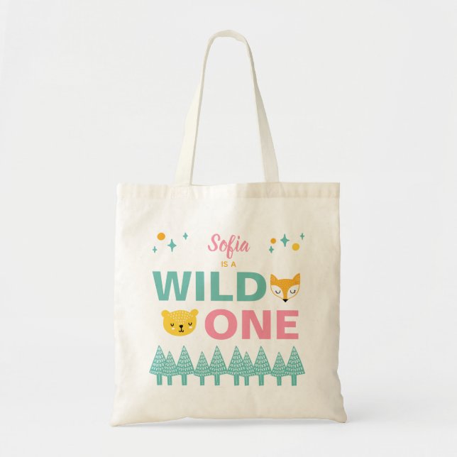 Tote Bag ęr Rose animal sauvage de filles de région boisée (Devant)