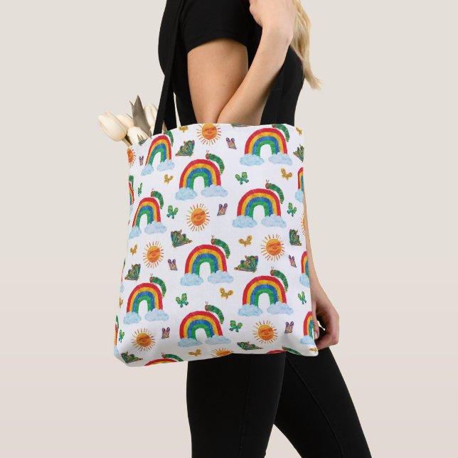 Tote Bag Eric Carle | Caterpillar to Rainbow Butfly (De près)