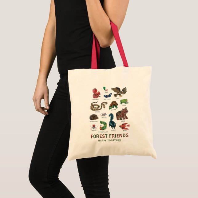 Tote Bag Eric Carle | Les amis de la forêt heureux ensemble (Devant (produit))
