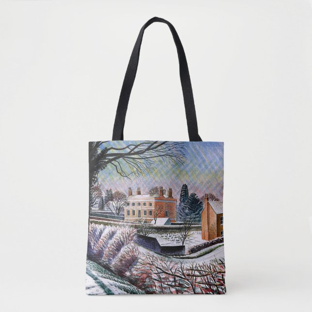Tote Bag Eric Ravilious - Le Vicarage en hiver (Devant)