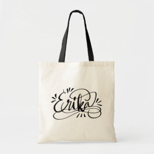 Tote Bag Erika - Nom de calligraphie de script florissant p