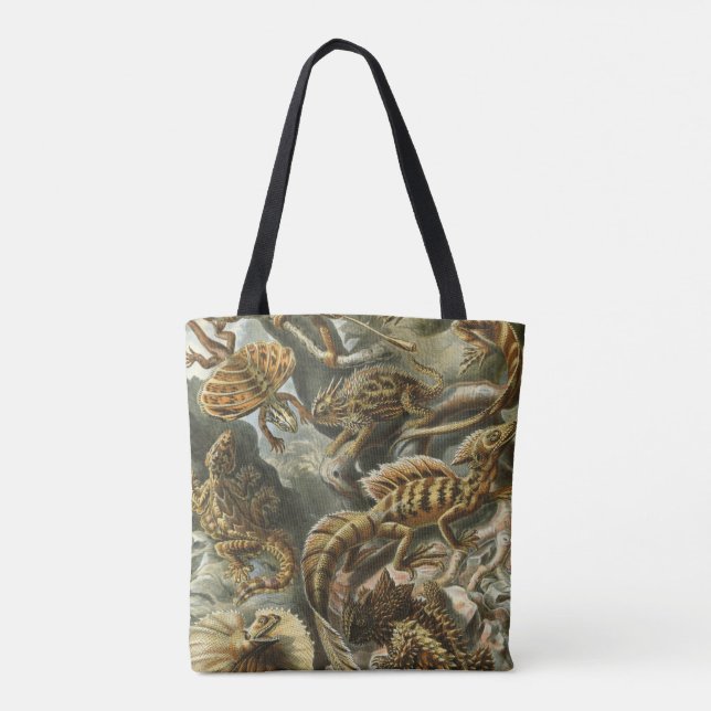 Tote Bag Ernst Haeckel, ancienne illustration de mode Lacer (Dos)