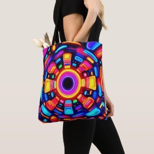 Tote Bag Éruption énergétique psychédélique