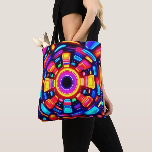 Tote Bag Éruption énergétique psychédélique (De près)