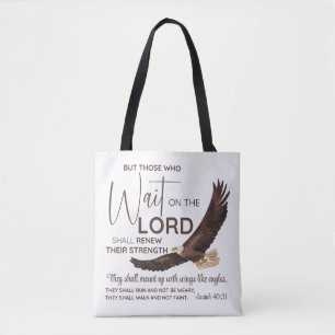 Tote Bag Ésaïe 40:31 Ceux qui attendent sur le Seigneur Écr