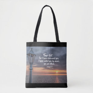 Tote Bag Esaïe 43:1 Ne crains pas pour moi vous ai racheté