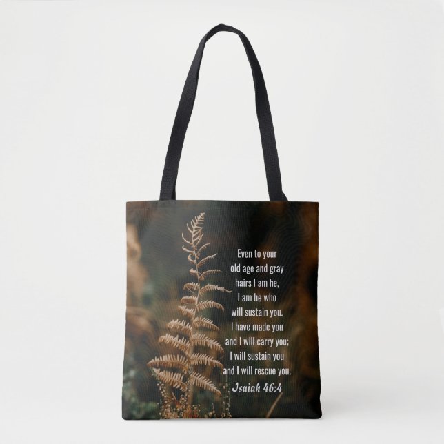 Tote Bag Ésaïe 46:4 Je suis Celui qui vous soutiendra (Devant)