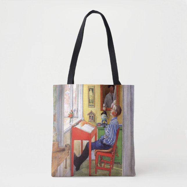 Tote Bag Esbjorn Faire ses devoirs par Carl Larsson (Devant)