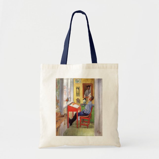 Tote Bag Esbjorn faisant ses devoirs par Carl Larsson (Devant)