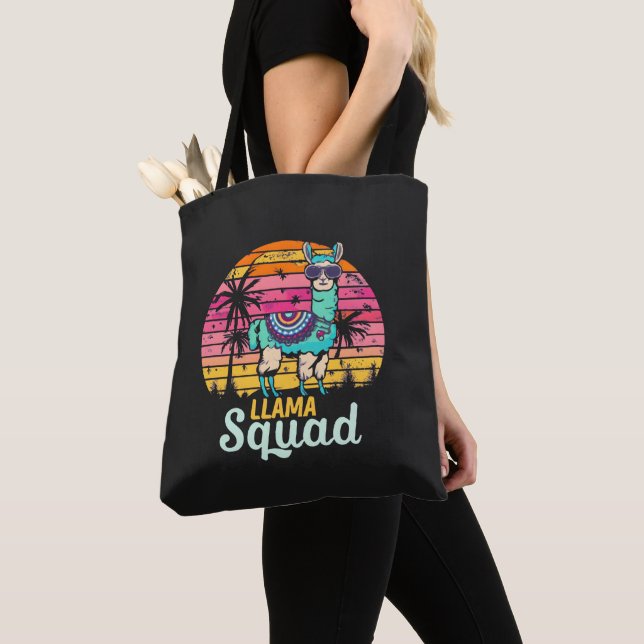 Tote Bag Escadron de Llama Vintage cool (De près)