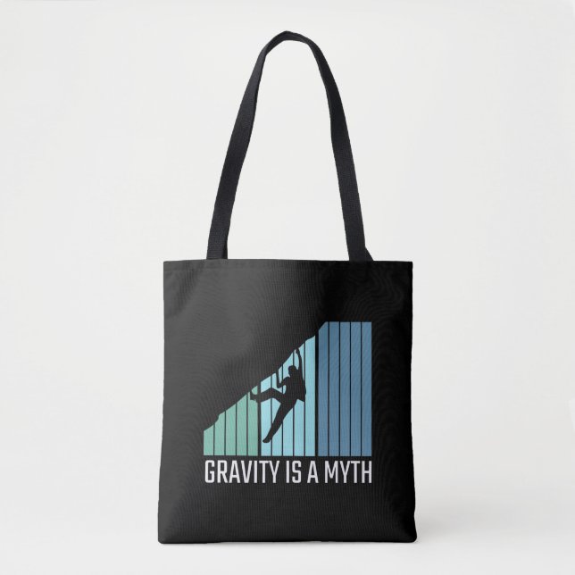Tote Bag Escalade - La gravité est un mythe (Devant)