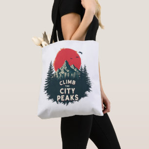 Tote Bag Escaladez Les Pics De La Ville - Aventures D'Alpin