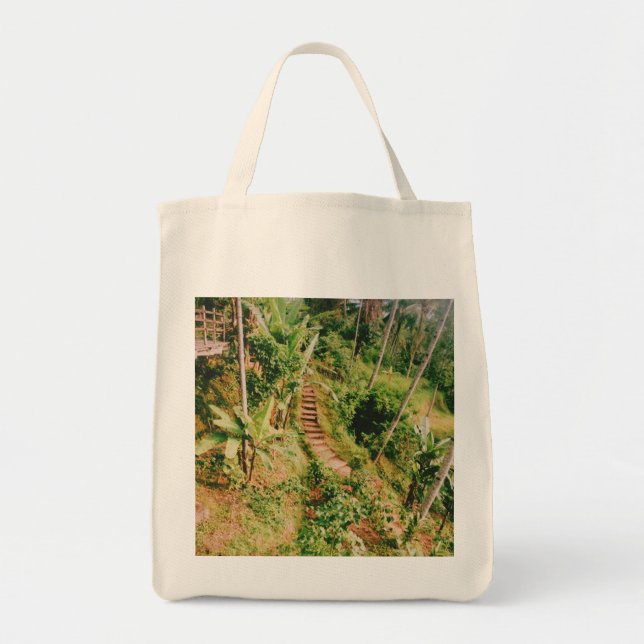 Tote Bag Escalier de la forêt tropicale de Bali (Devant)