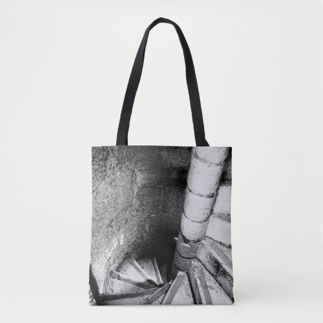 Tote Bag Escalier noir et blanc (Devant)