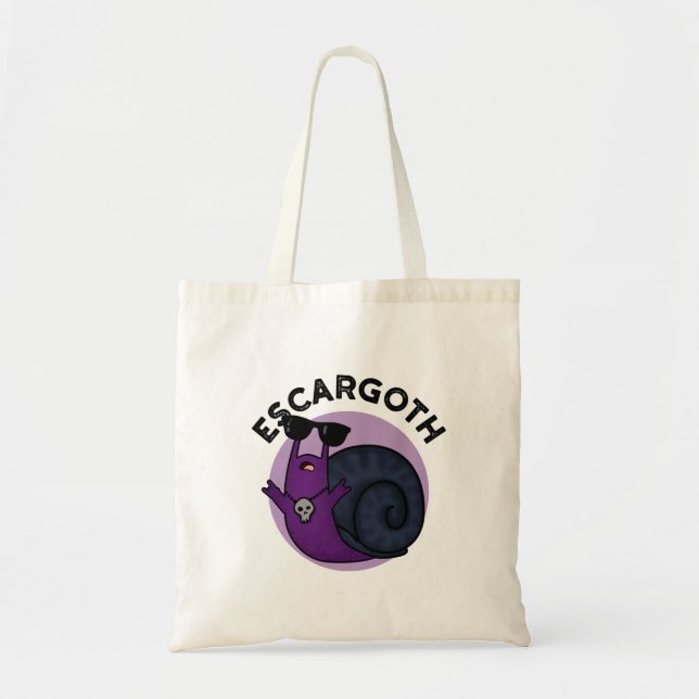Tote Bag Escar goth Funny Cool Goth Snail Pun (Devant)