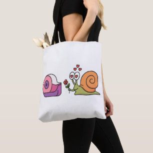 Tote Bag Escargot Amour & Ruban Adhésif – Autocollant Drôle