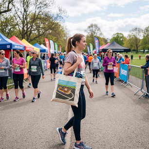 Tote Bag Escargot Coureur de Marathon Mignon Trail Arc-en-C