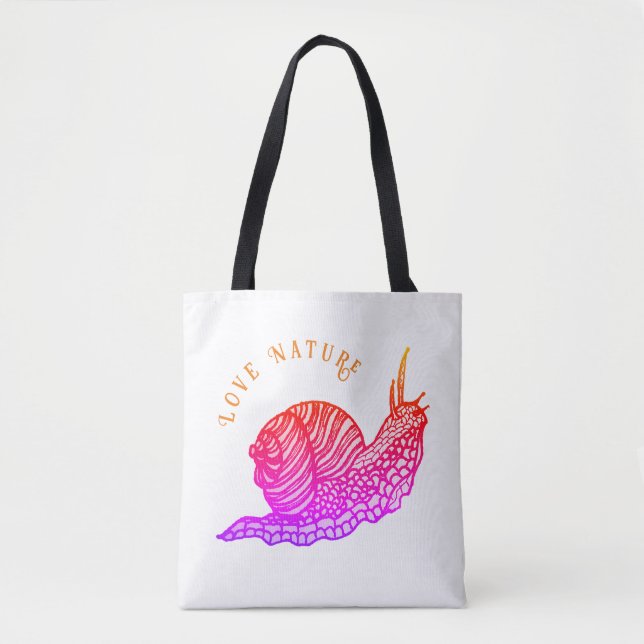 Tote Bag Escargot dans le style graphique (Devant)