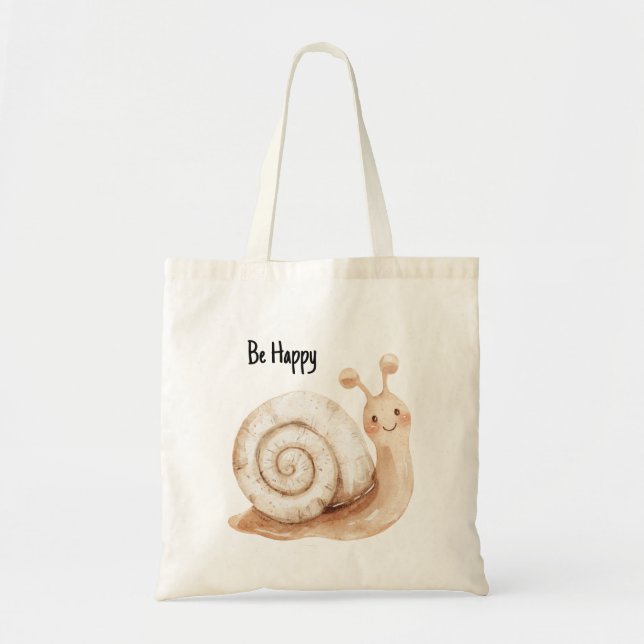 Tote Bag Escargot heureux (Devant)